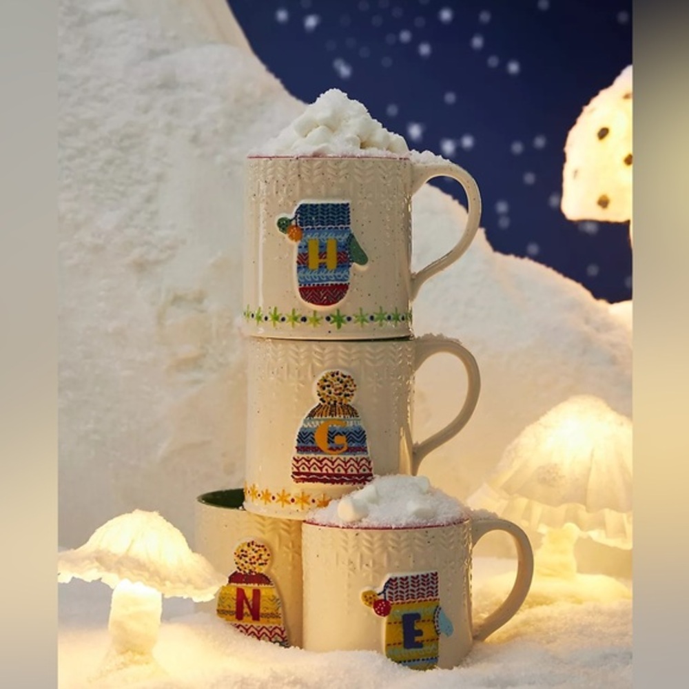 Bundled Up Monogram Mug”T”